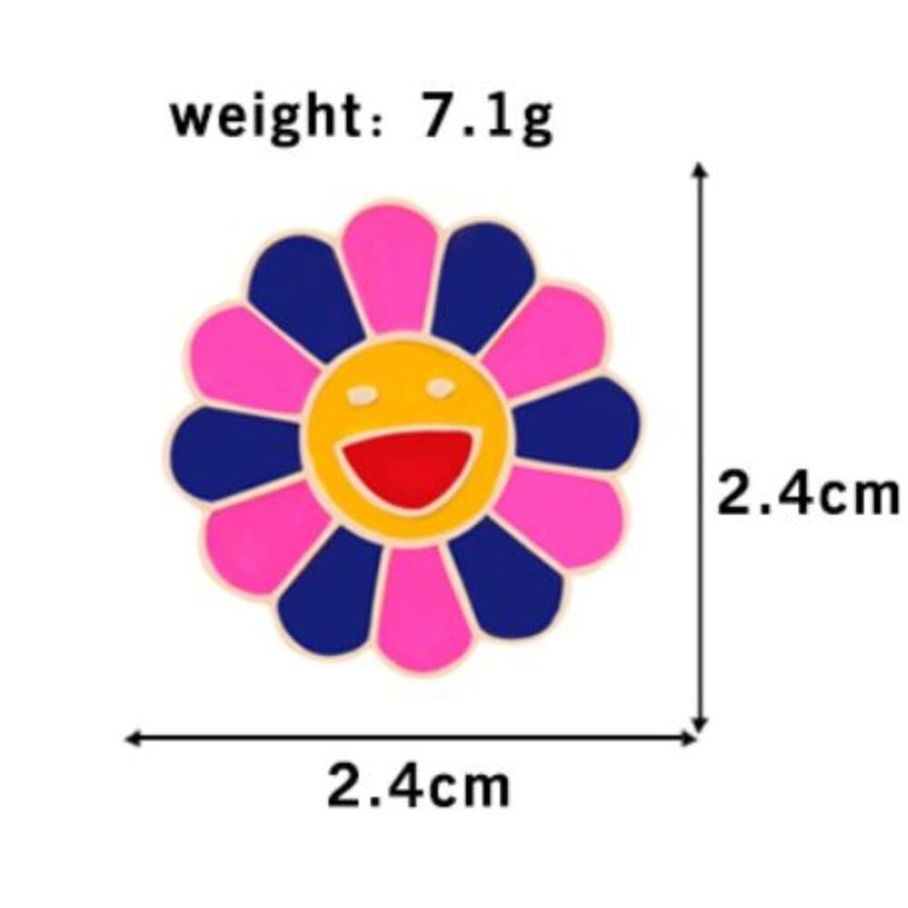 Flower Face Pin Brooch